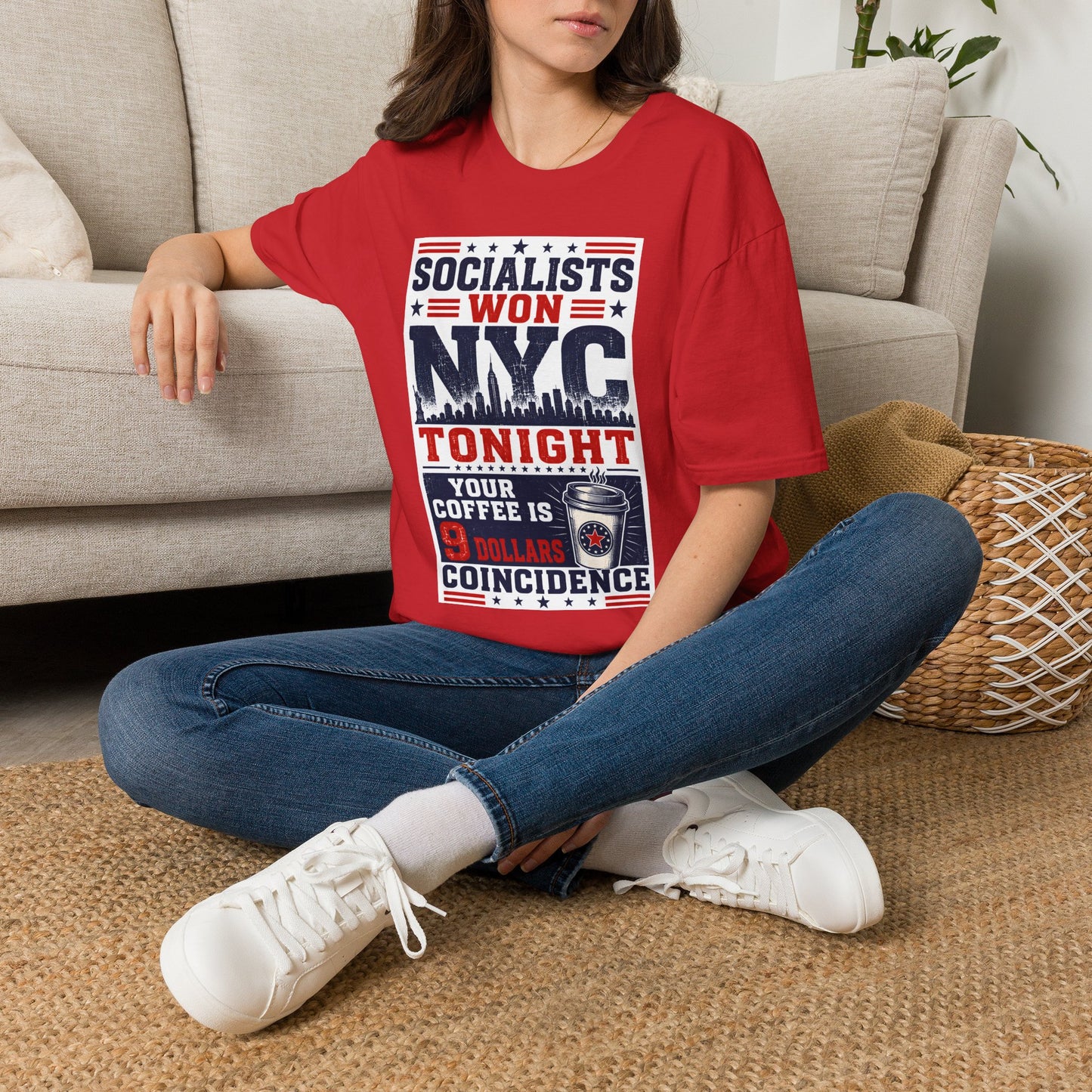 Socialists Won NYC T-Shirt — Political Satire Tee with Skyline Design