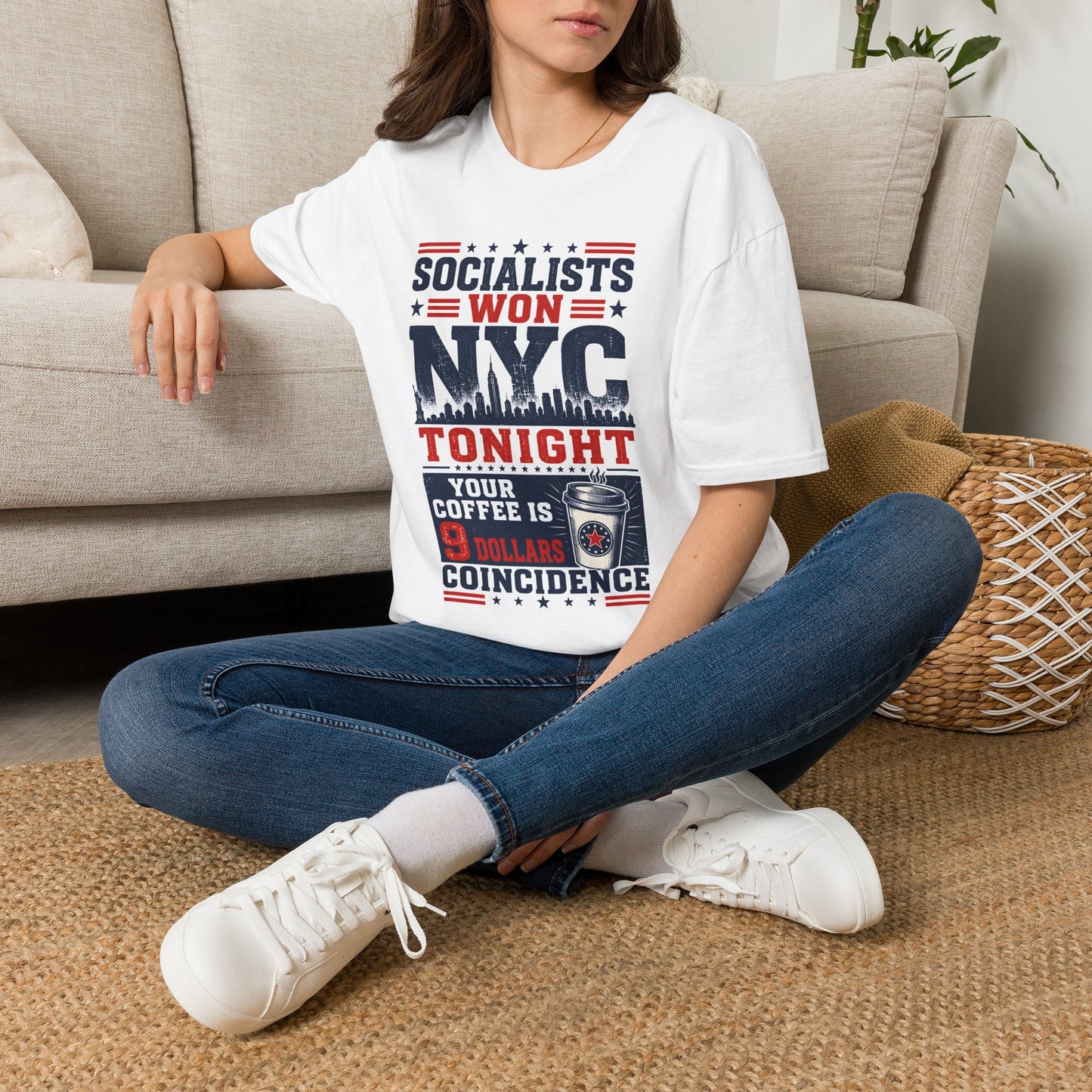 Socialists Won NYC T-Shirt — Political Satire Tee with Skyline Design