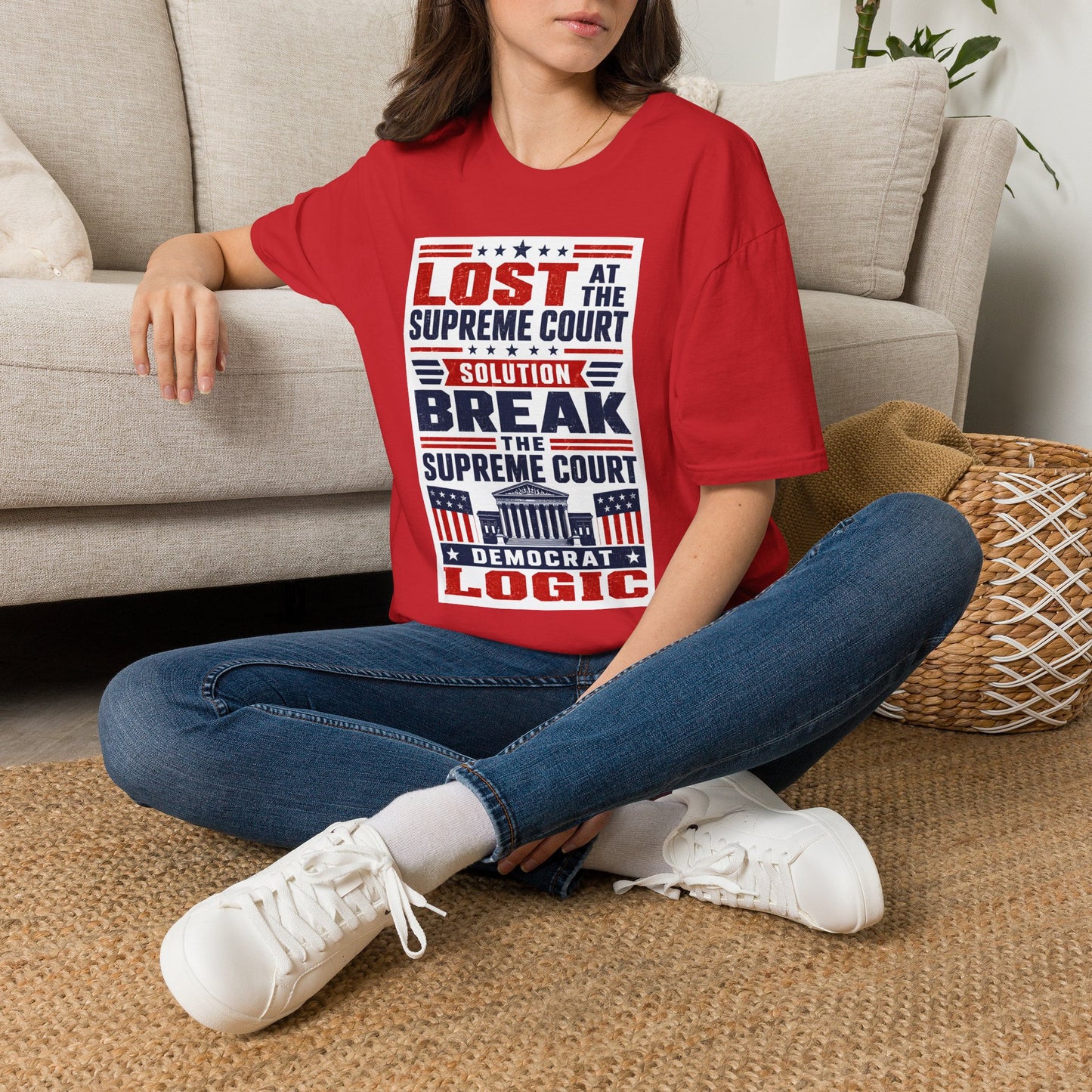 Political T-Shirt — "Lost at the Supreme Court, Solution: Break the Supreme Court" Patriotic Protest Tee